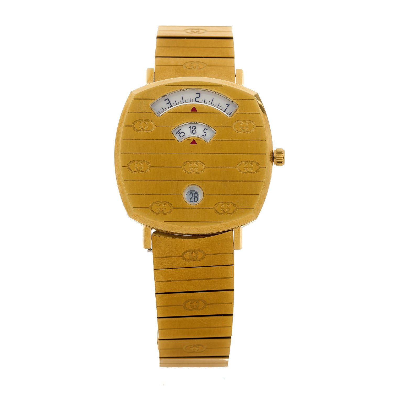 Gucci Stainless Steel 35mm Grip Quartz Watch Gold 1 of 5