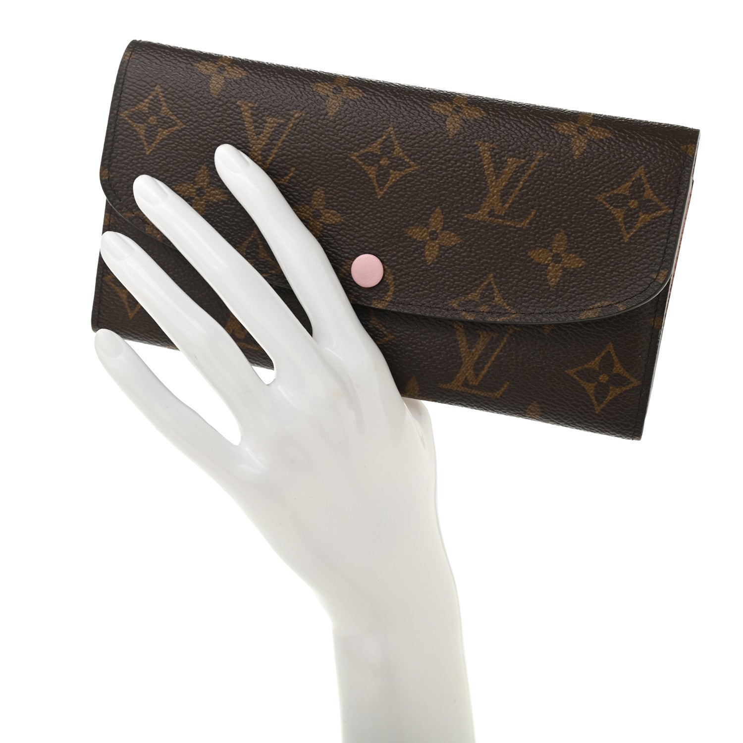 Louis Vuitton Monogram Emilie Wallet Rose Ballerine 2 of 7