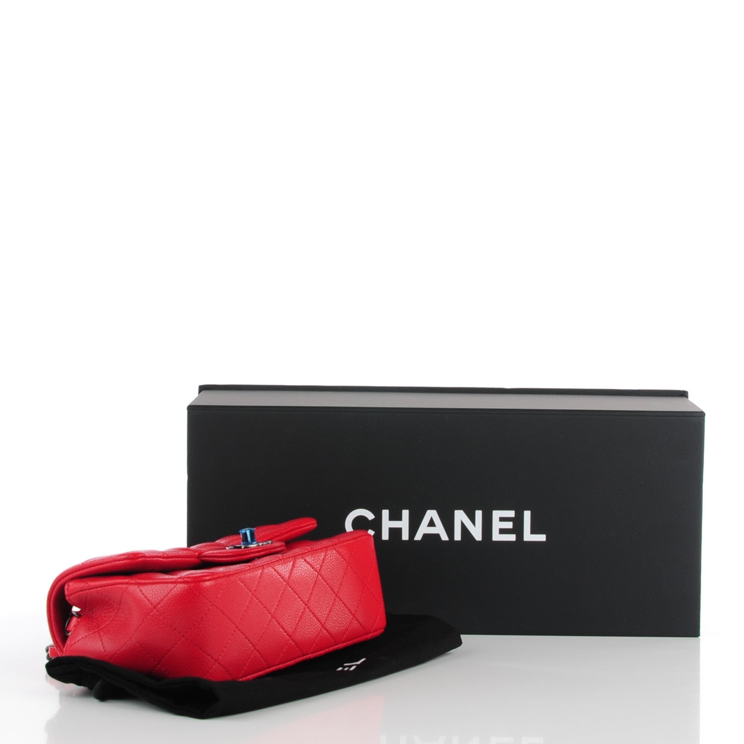 Chanel Caviar Quilted Mini Rectangular Flap Red 4 of 8