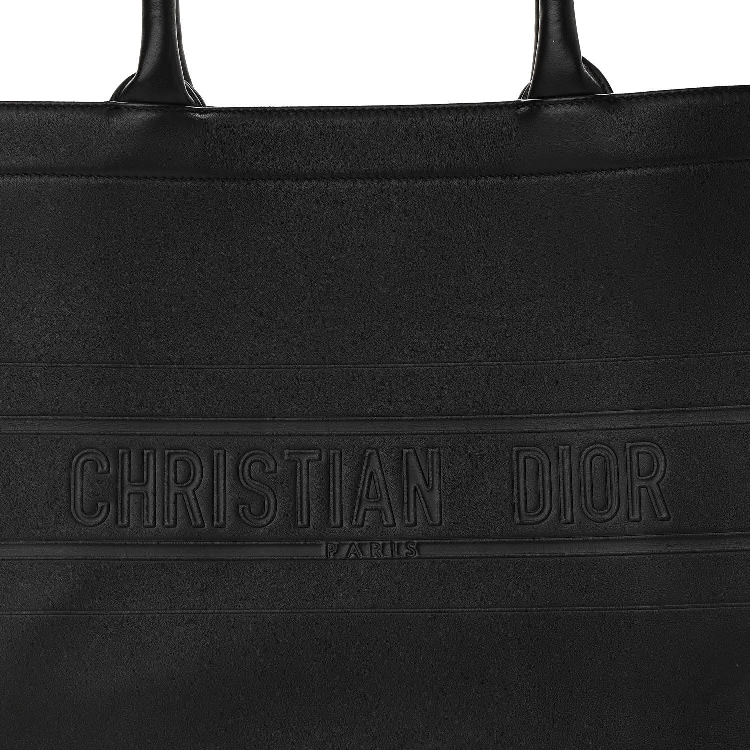 Christian Dior Calfskin Embossed Medium Book Tote Black 8 of 10