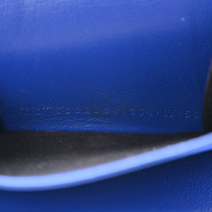 Balenciaga Calfskin Kittens Logo Wallet Electric Blue White 7 of 12