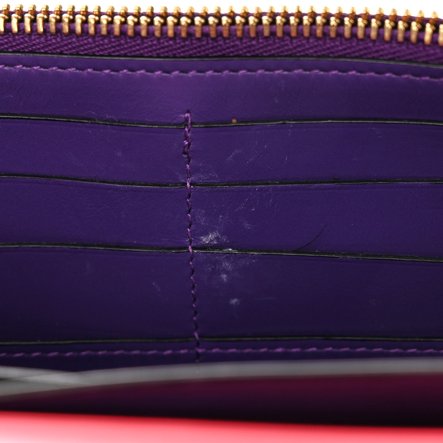 Calfskin Serpenti Forever Chain Wallet Reef Coral