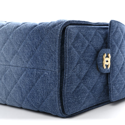 Chanel Washed Denim Quilted Medium Chanel 25 Handbag Blue 11 of 11