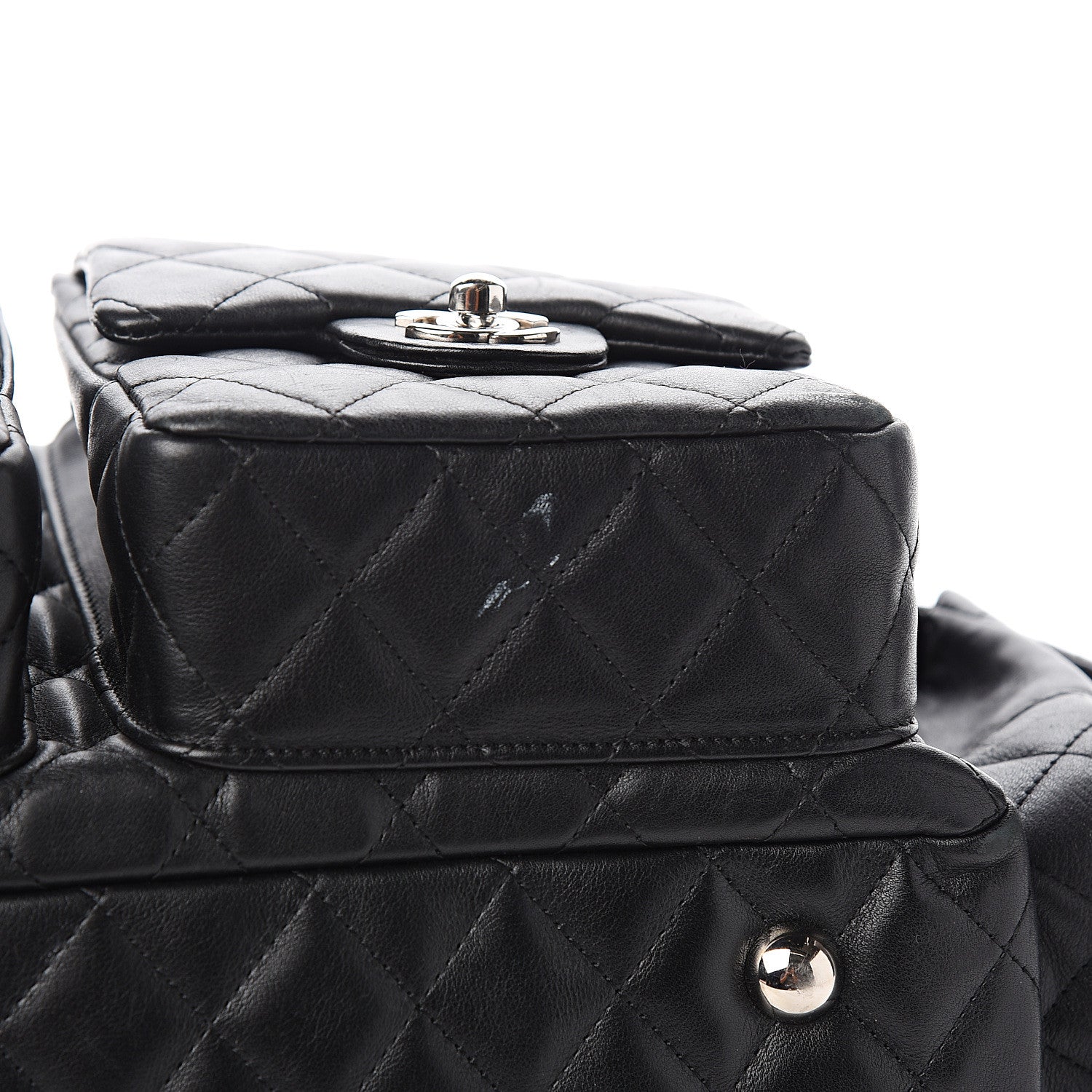 Chanel Calfskin Quilted Large Cambon Multipocket Reporter Black 8 of 13