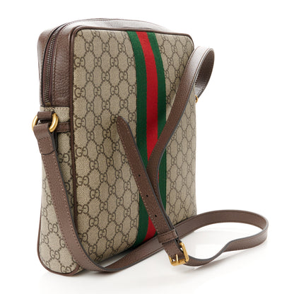 Gucci GG Supreme Monogram Web Medium Ophidia Messenger Bag Brown 3 of 12