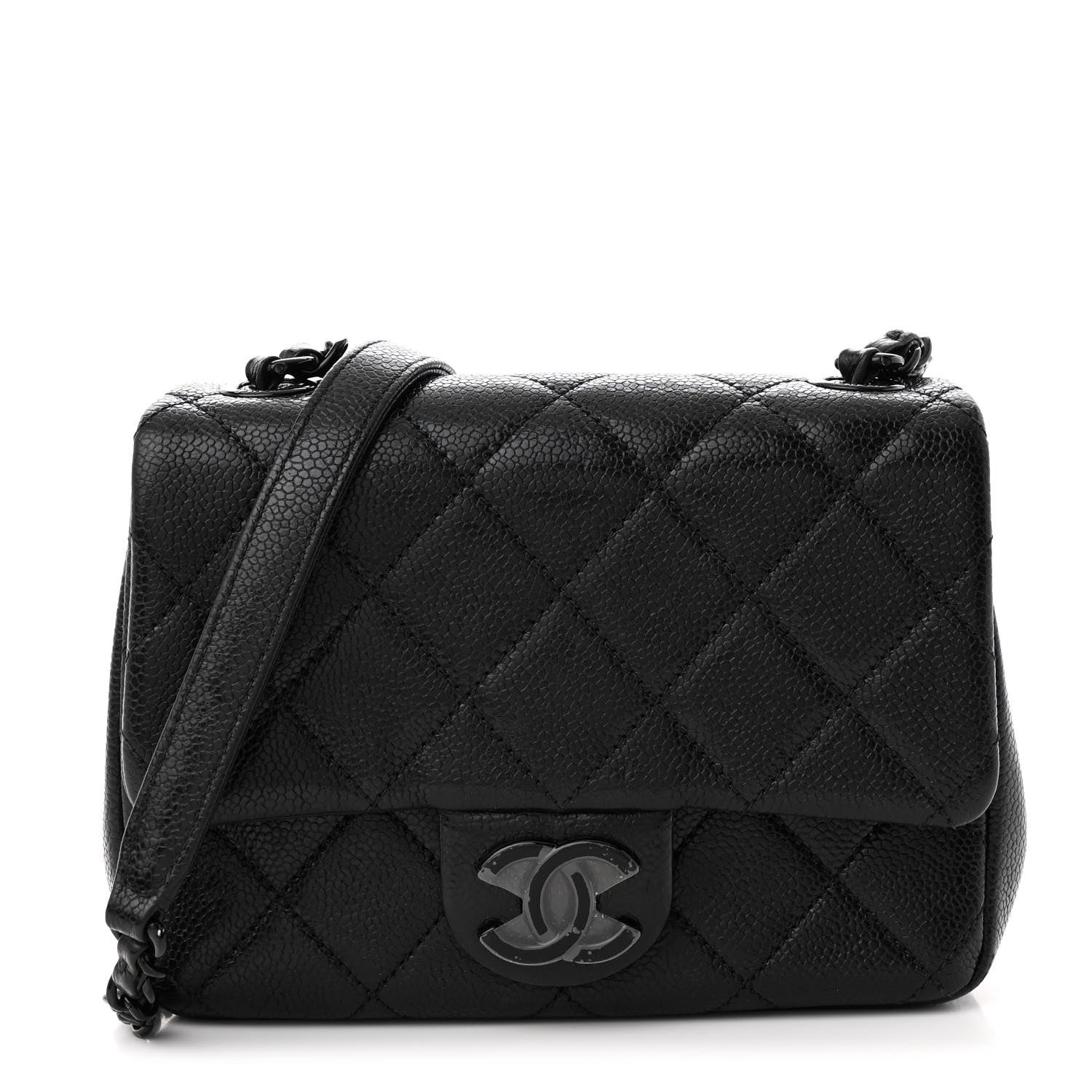 Chanel Caviar Quilted Incognito Mini Square Flap Black 1 of 10