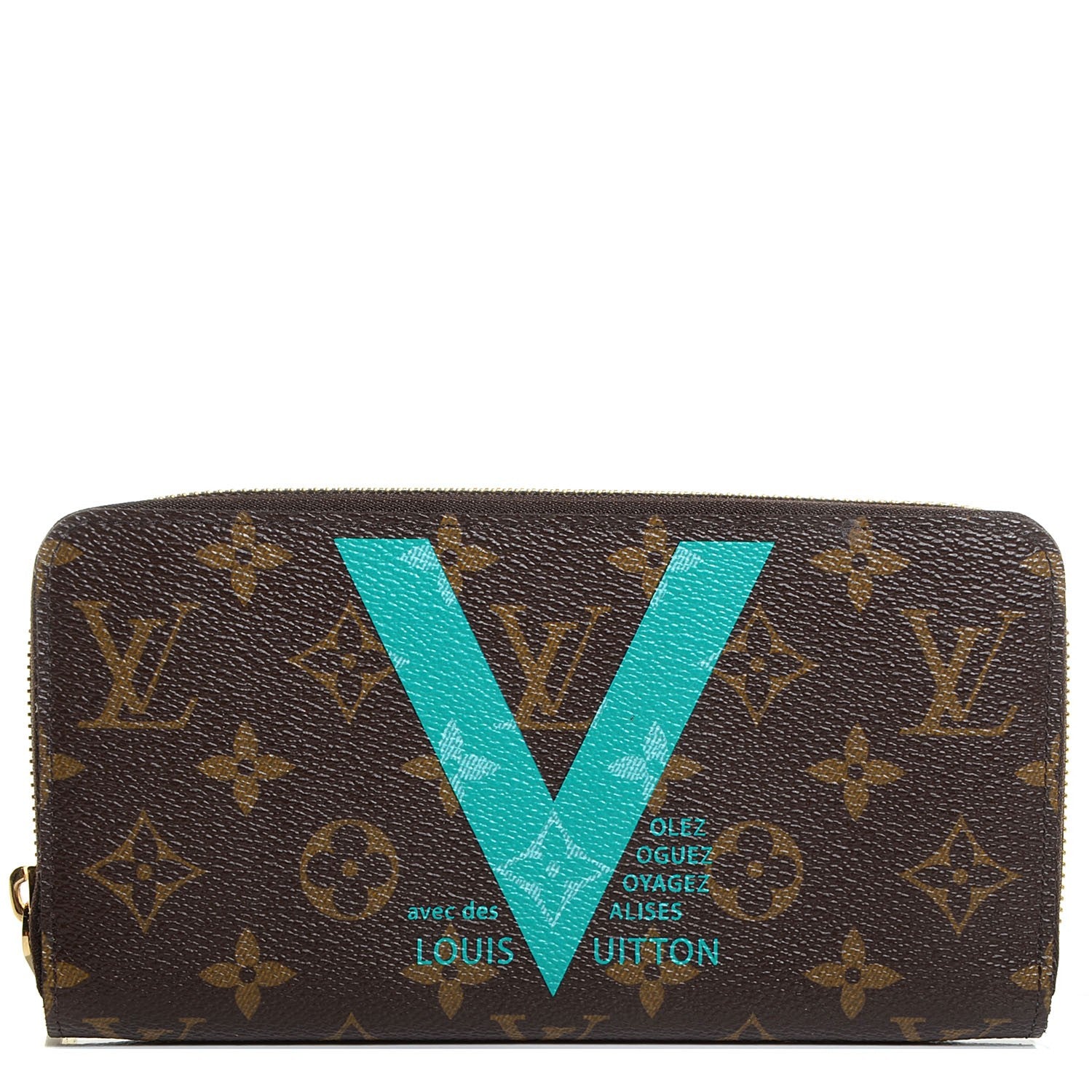 Louis Vuitton Monogram V Zippy Wallet Turquoise 1 of 7