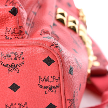 MCM Visetos Medium Side Stud Stark Backpack Coral 11 of 20