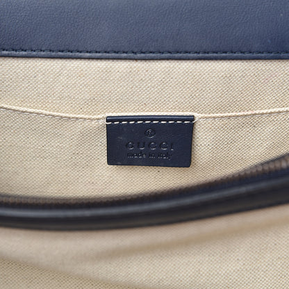 Gucci Moon Calfskin Bamboo Web Medium Dionysus Top Handle Bag Blue Emerald Hibiscus Red 6 of 13