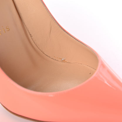 Christian Louboutin Patent Pigalle Follies 100 Pumps 35.5 Flamingo 10 of 11