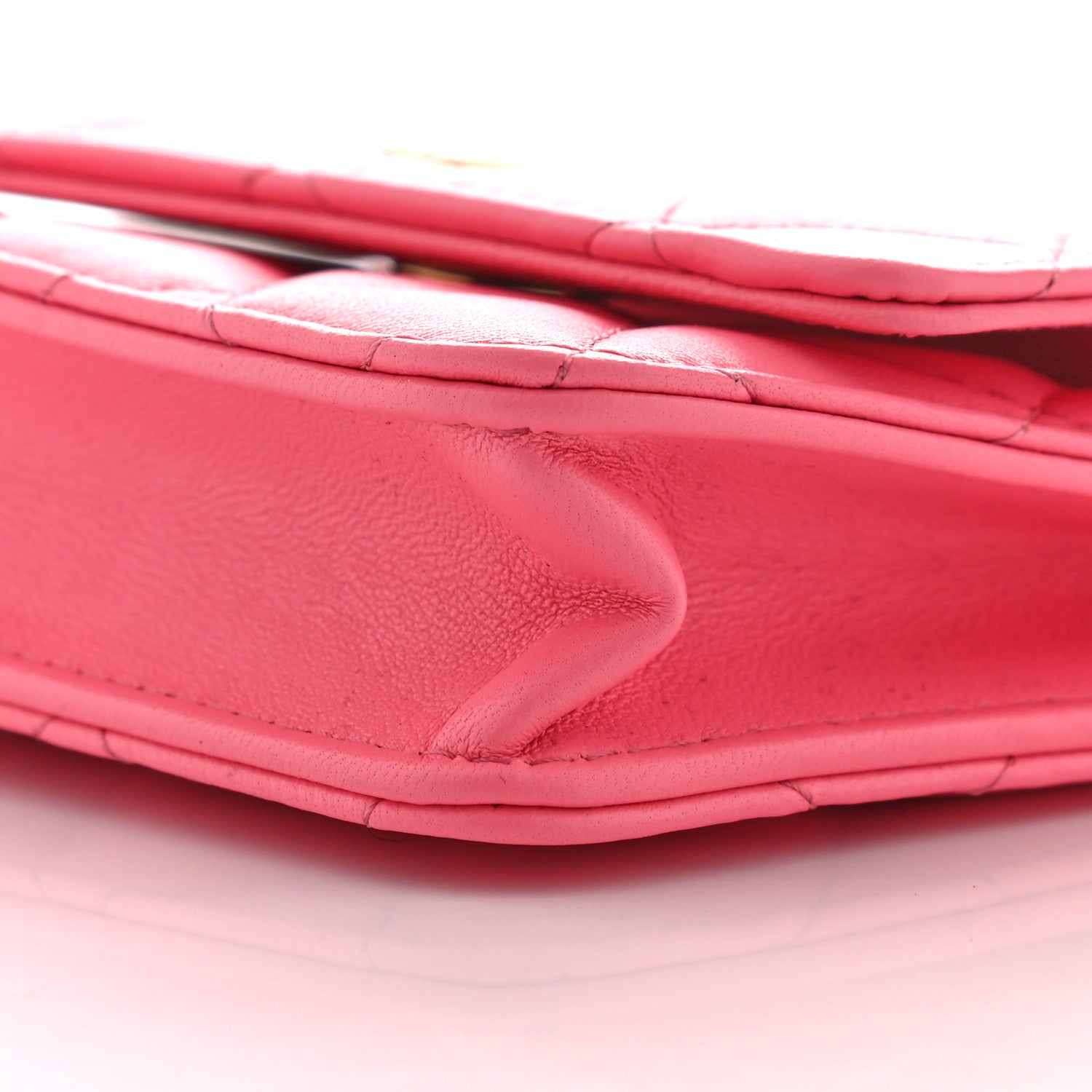 Chanel Lambskin Quilted CC Hook Card Holder Pink 10 of 11