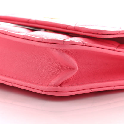Chanel Lambskin Quilted CC Hook Card Holder Pink 10 of 11
