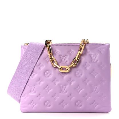 Louis Vuitton Lambskin Embossed Monogram Coussin PM Parme 1 of 13