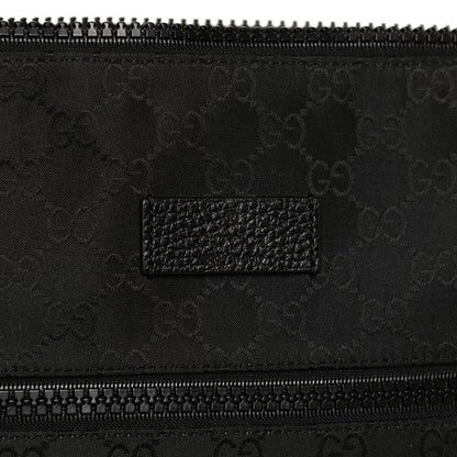 Gucci Nylon Monogram Medium Flat Messenger Bag Black 8 of 11