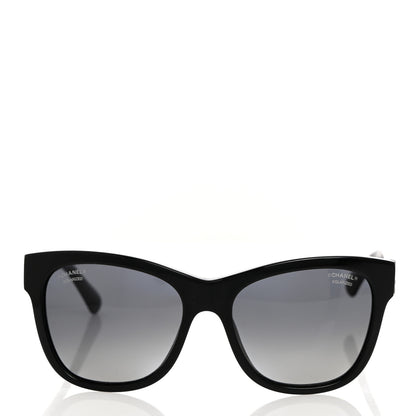 Chanel Acetate Polarized Square CC Sunglasses 5380 Black 2 of 8