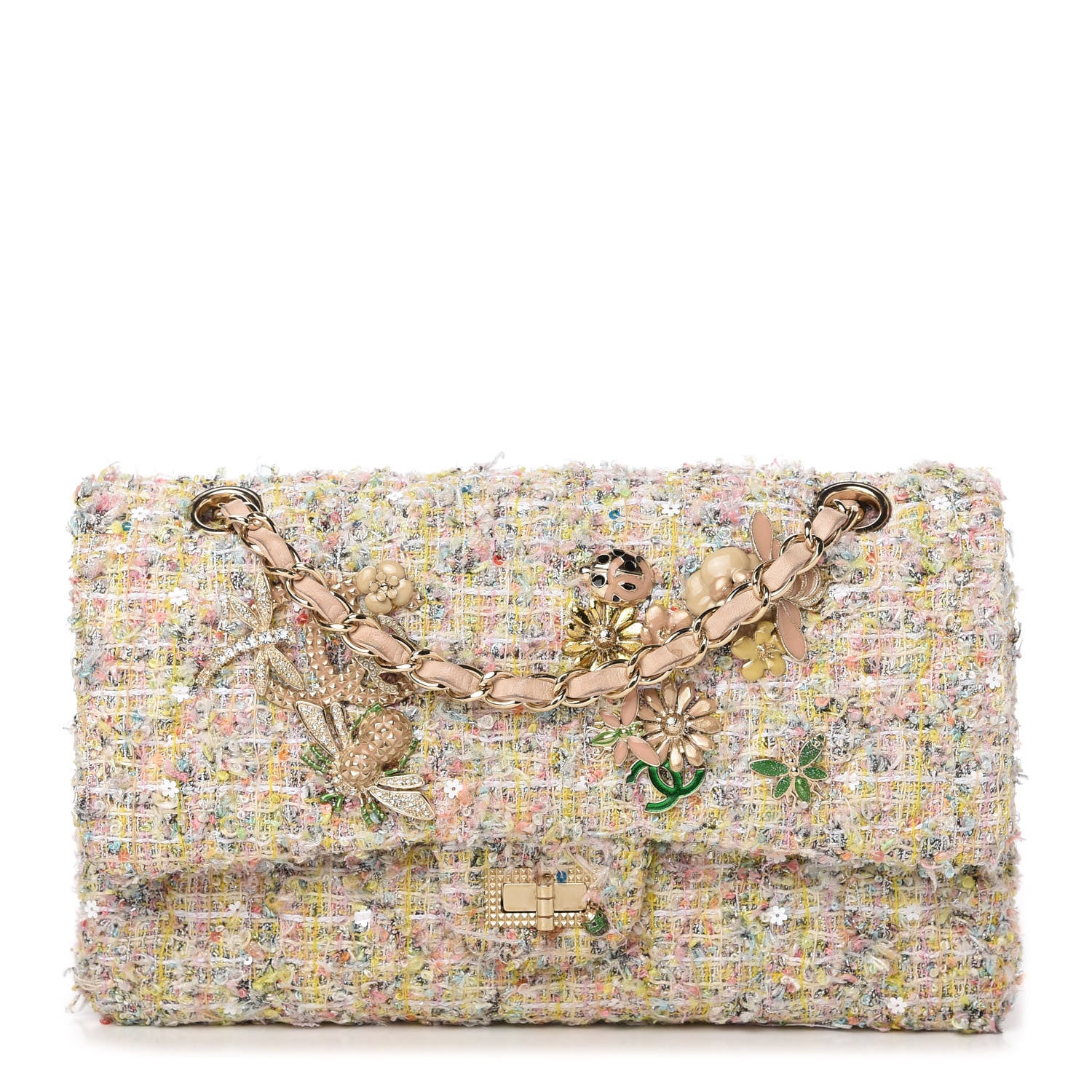 Chanel Tweed Garden Party 2.55 Reissue 225 Flap Multicolor 1 of 13
