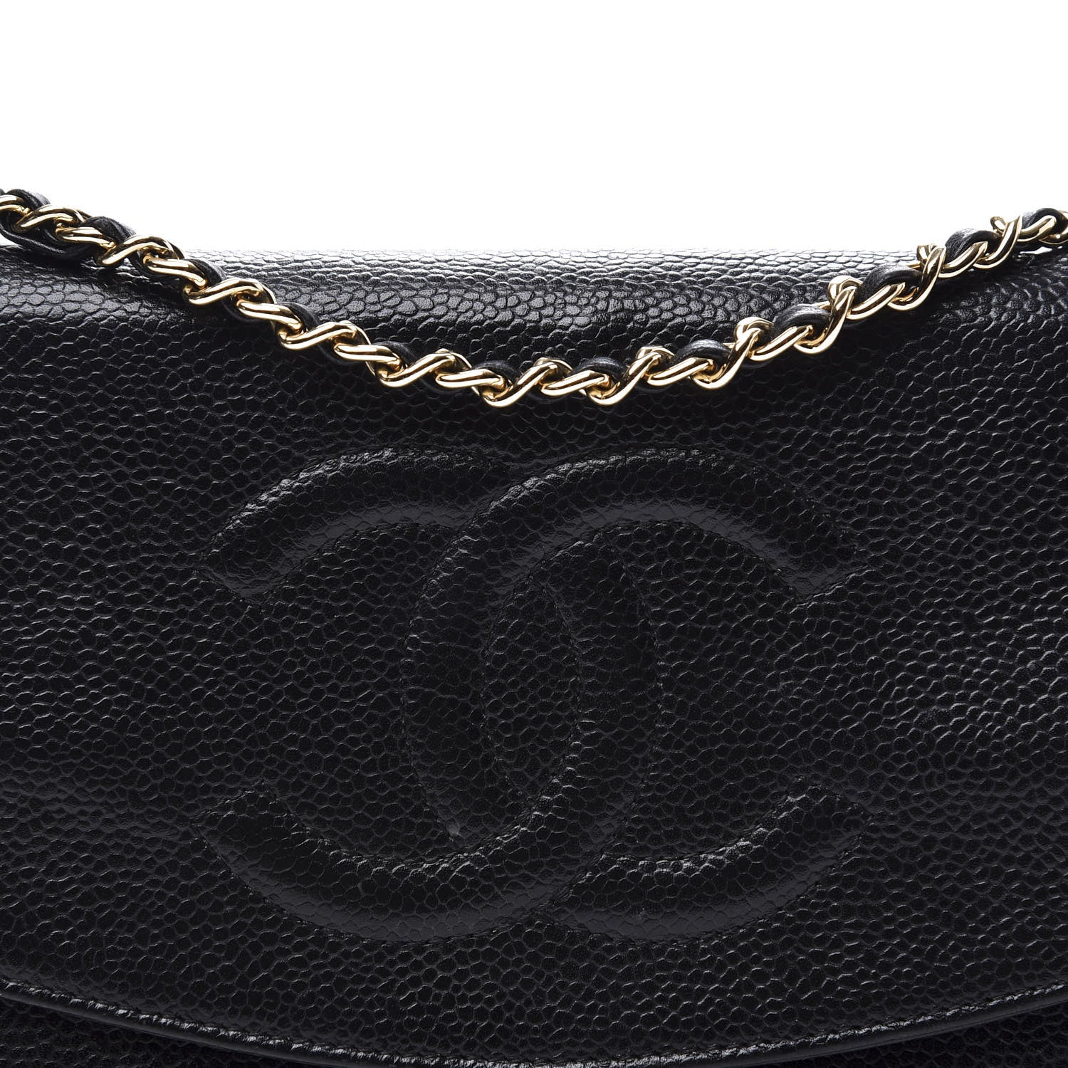 Chanel Caviar Timeless CC Wallet On Chain WOC Black 12 of 12