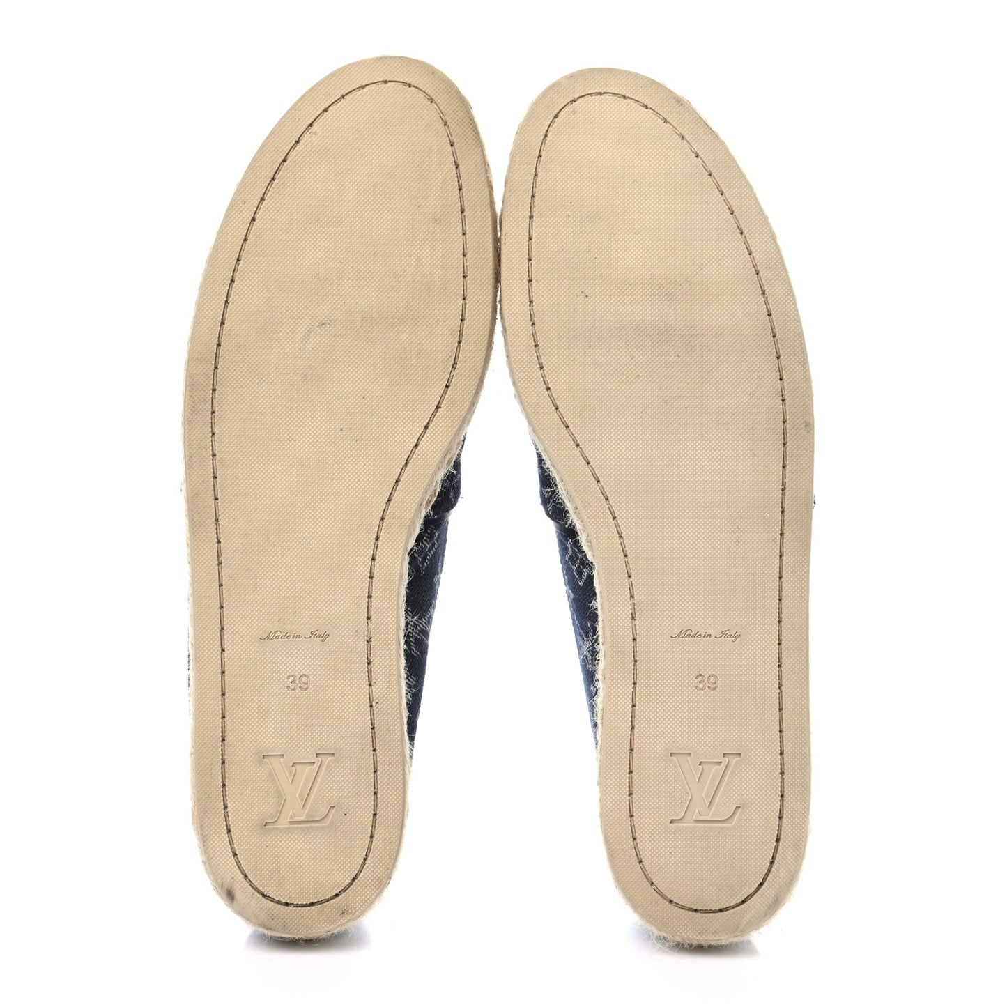 Monogram Denim Waterfall Espadrille 39 Marine