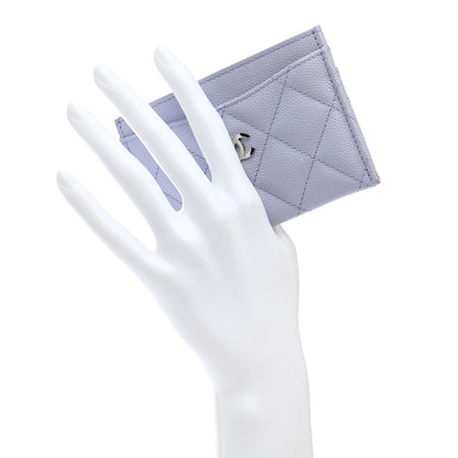 Chanel Caviar Quilted Card Holder Light Purple 2 of 8