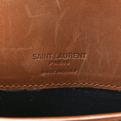 Saint Laurent Shearling Monogram Phone Holder Crossbody Brown 6 of 11