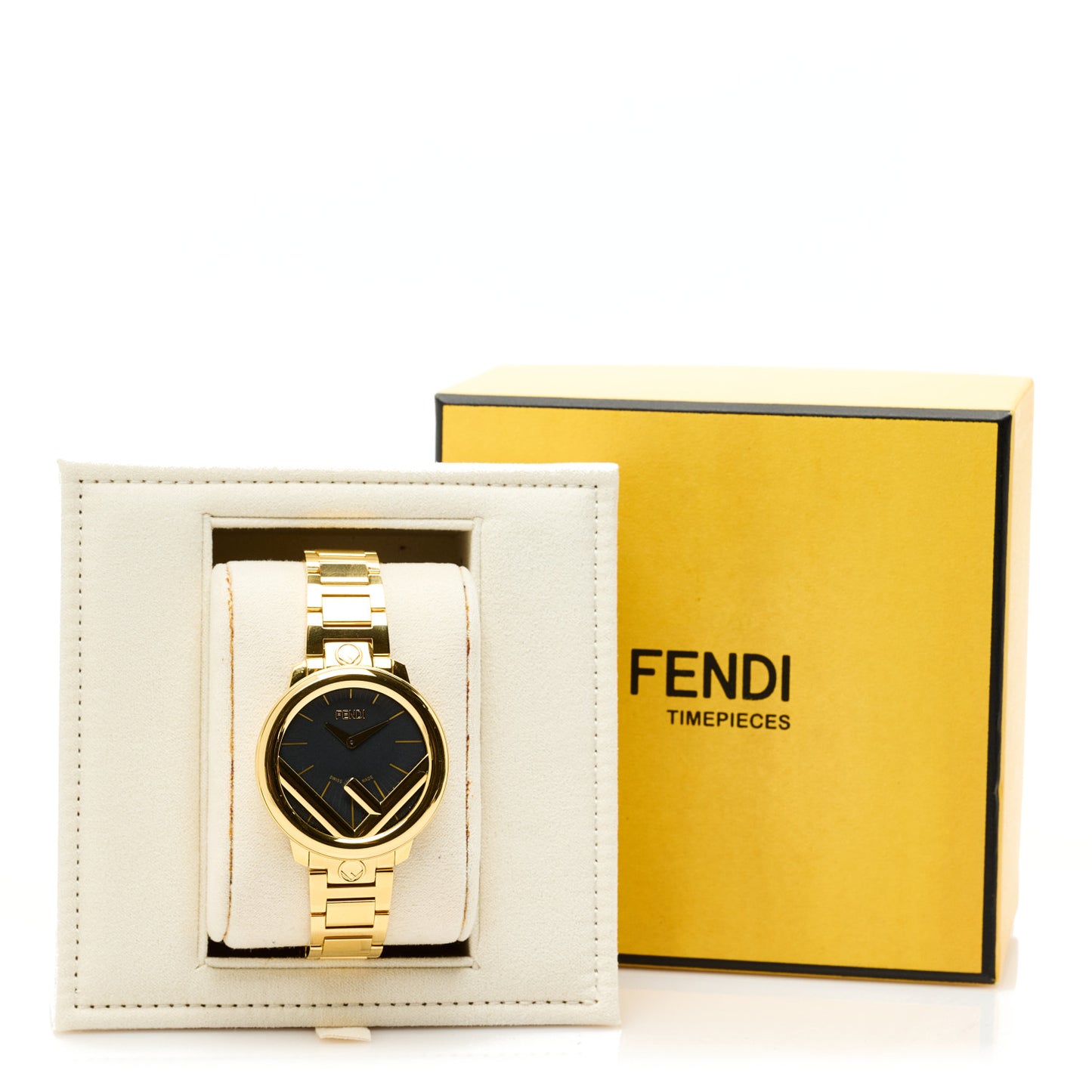 Stainless Steel 36mm Run Away Quartz Watch Gold