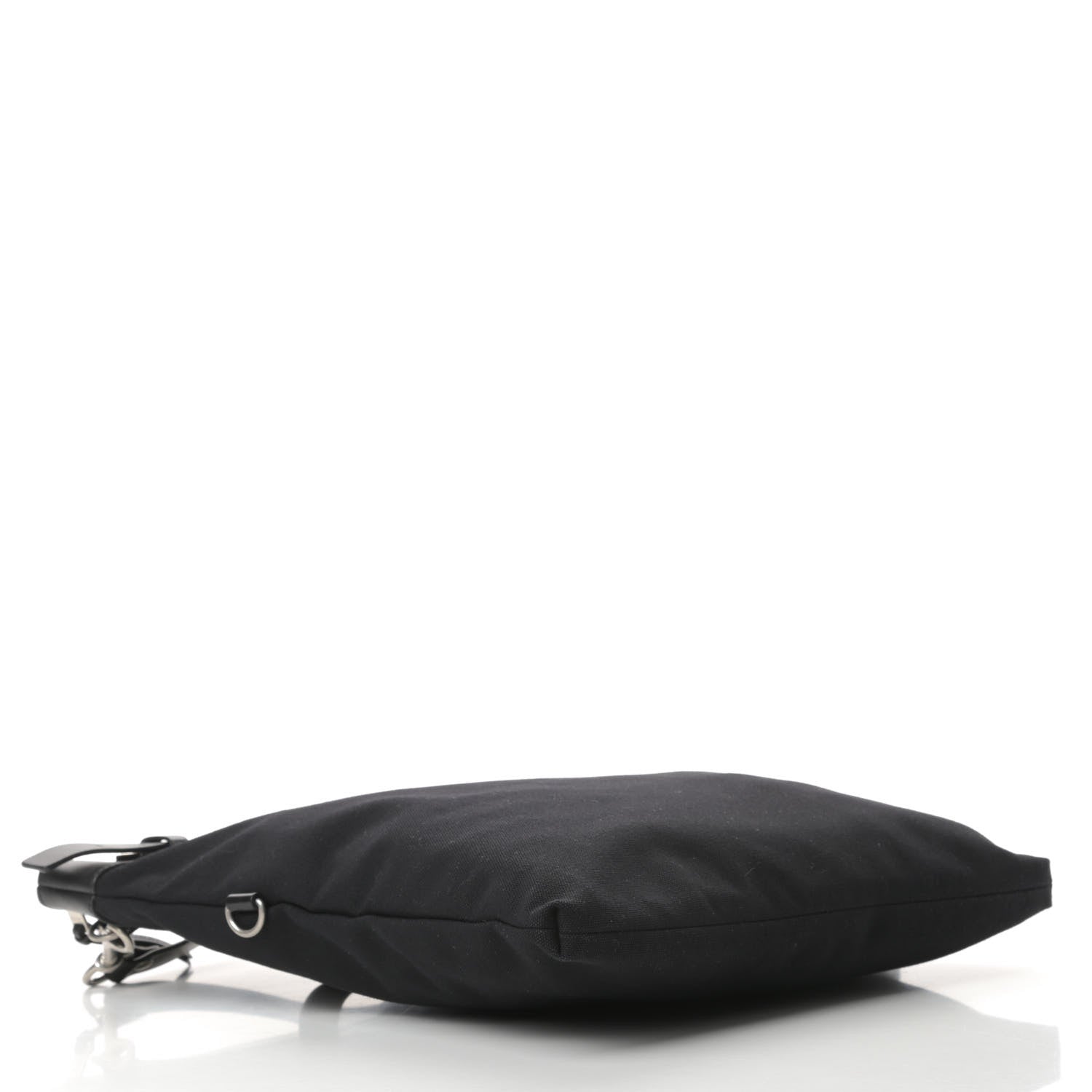 Saint Laurent Canvas Calfskin Belted Flat Messenger Bag Black 4 of 11