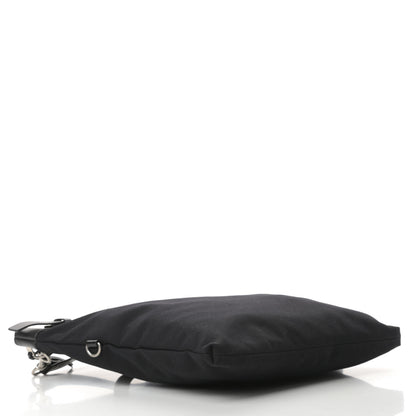Saint Laurent Canvas Calfskin Belted Flat Messenger Bag Black 4 of 11