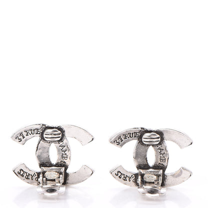Chanel CC Clip On Earrings Silver 3 of 4
