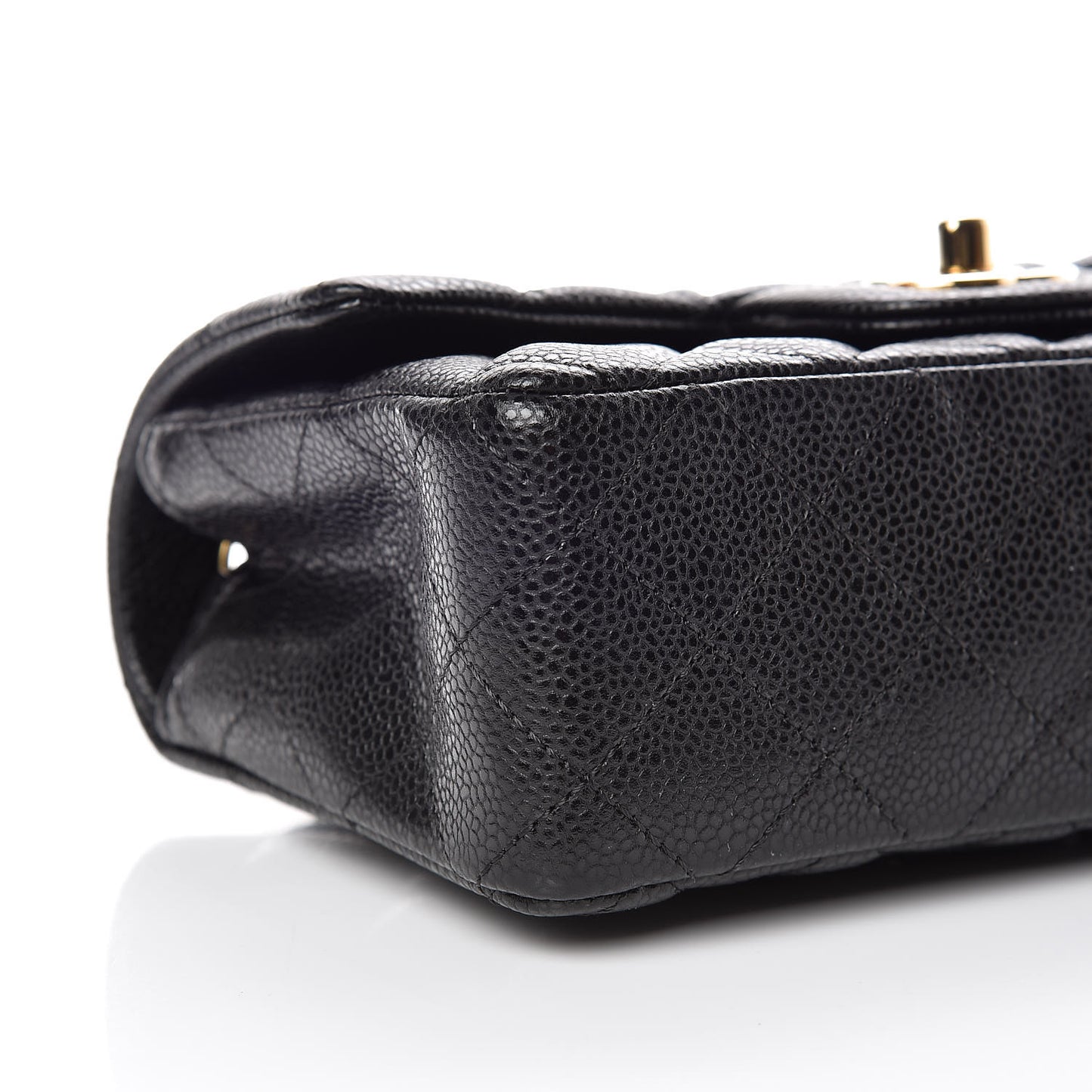 Caviar Quilted Mini Rectangular Flap Black