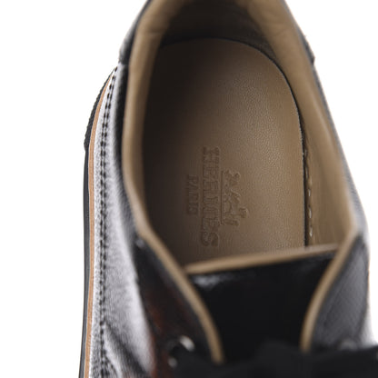Hermes Patent Epsom Womens Polo Sneakers 35 Black 7 of 8