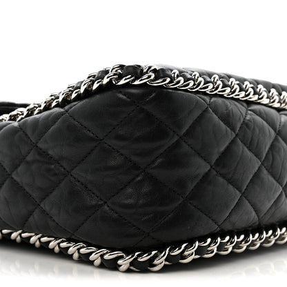 Chanel Washed Lambskin Quilted Maxi Chain Around Flap Black 9 of 12