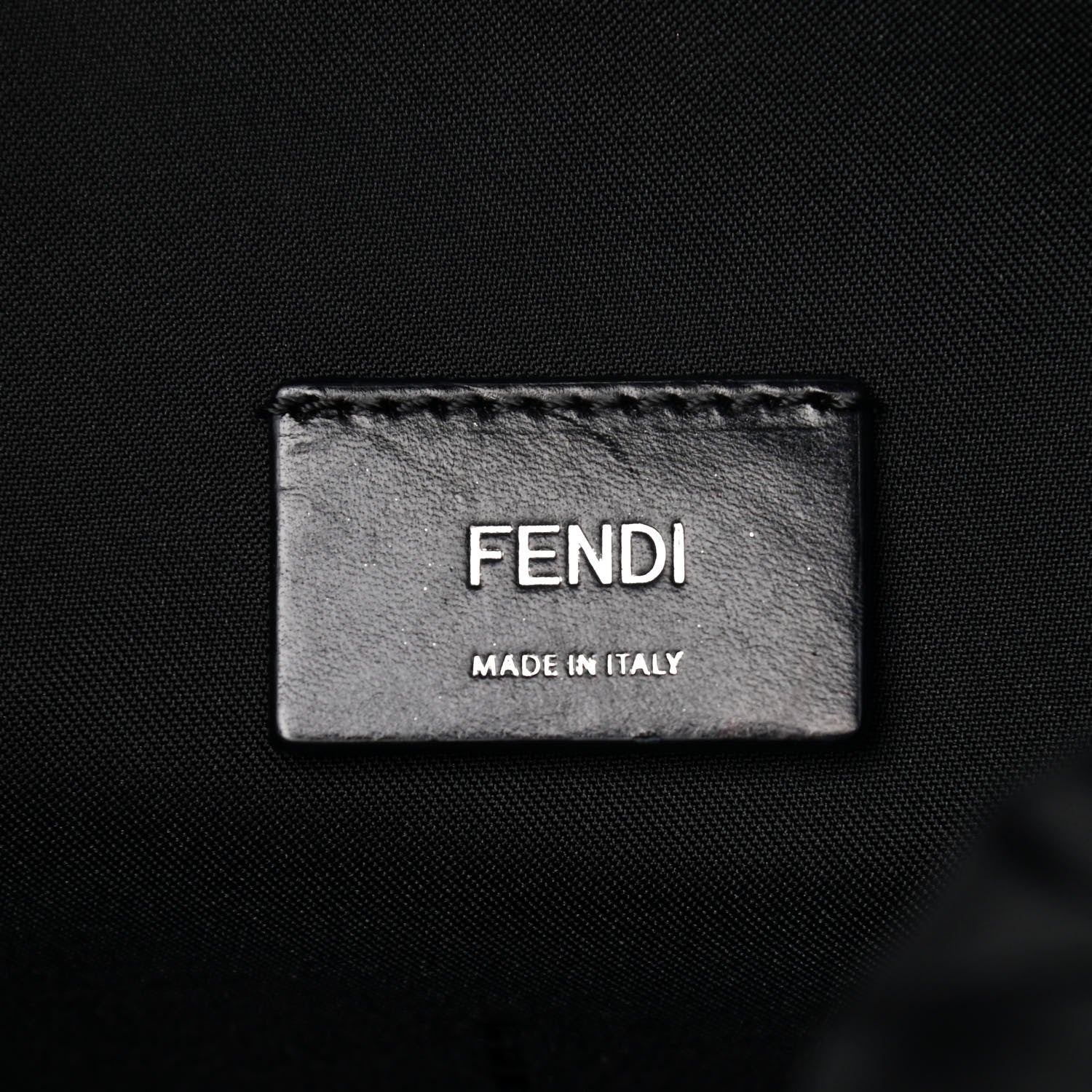 Fendi Nylon Stamp Patch Cross Strap Backpack Blue Black 6 of 10