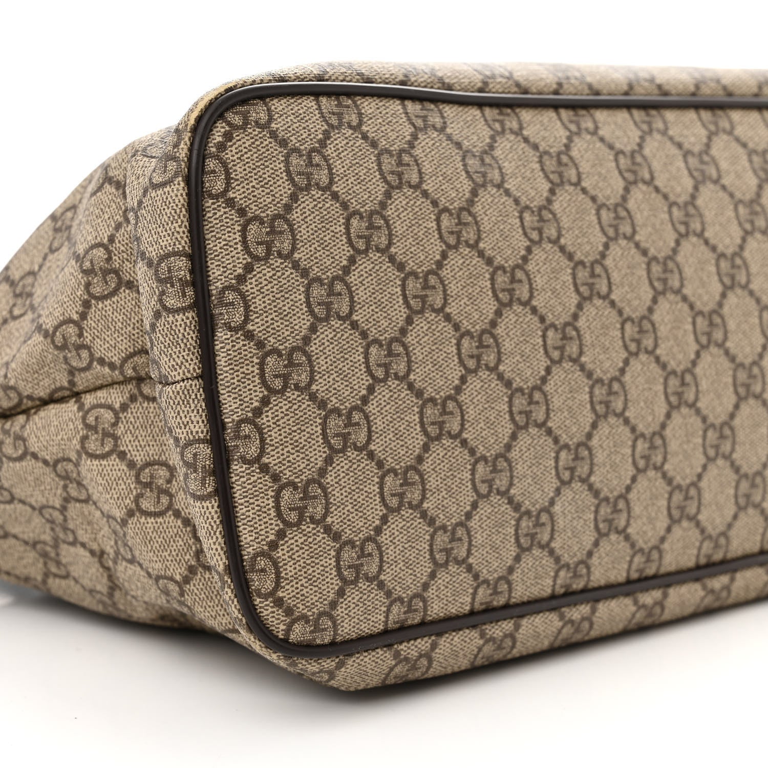 Gucci GG Supreme Monogram Medium Zippered Tote Dark Brown 9 of 20