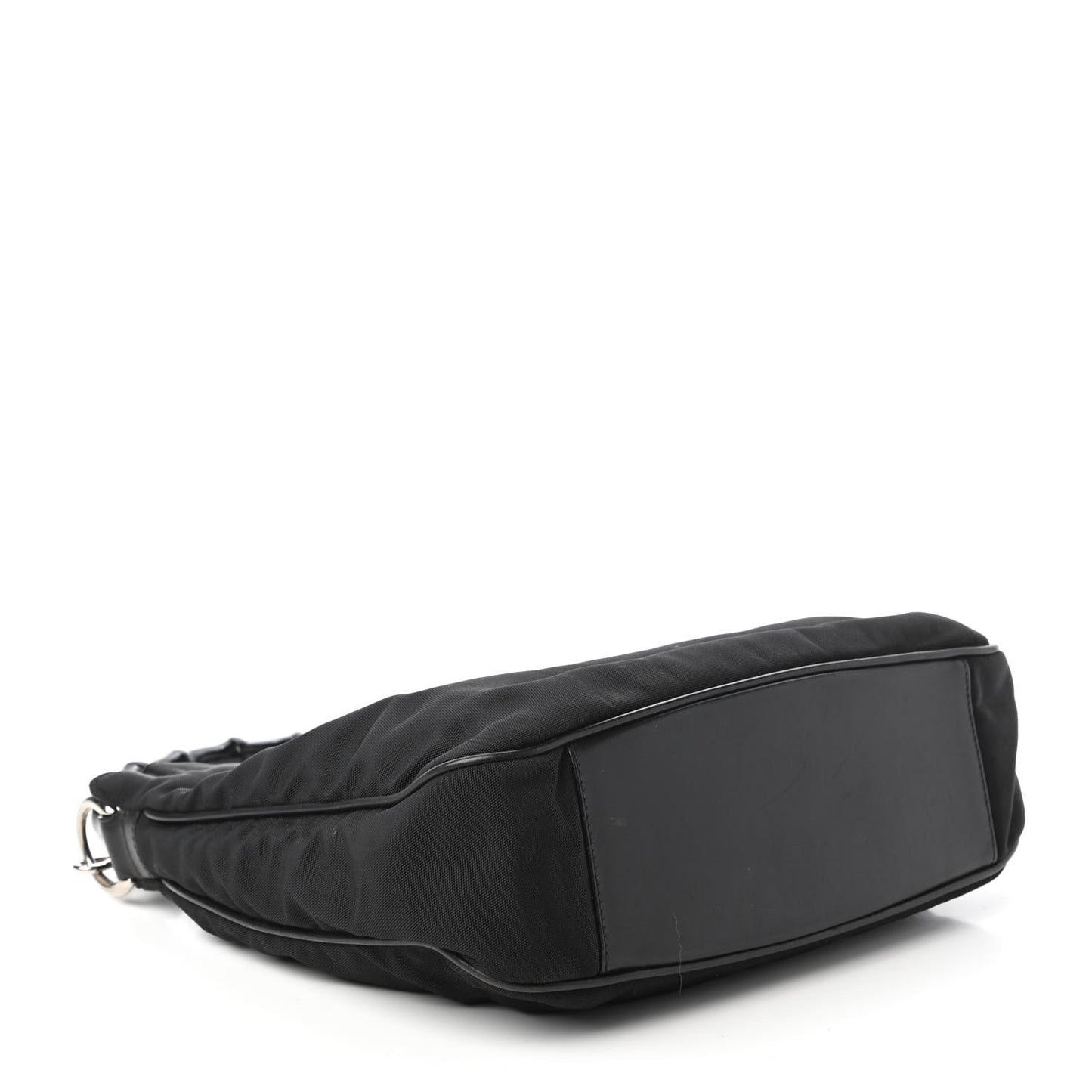 Nylon Bamboo Top Handle Hobo Black