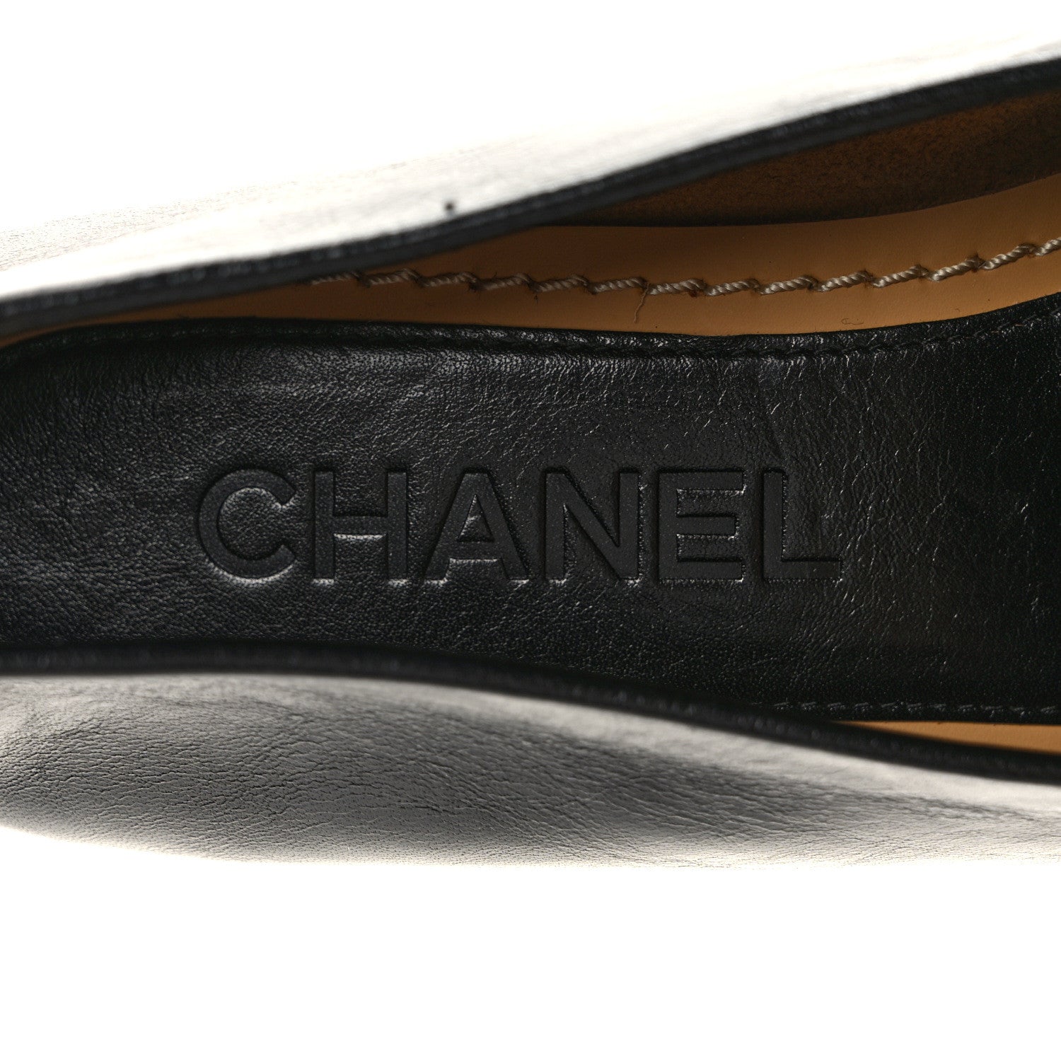 Chanel Shiny Calfskin CC Mocassin Loafers 35.5 Black 7 of 9