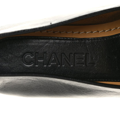Chanel Shiny Calfskin CC Mocassin Loafers 35.5 Black 7 of 9