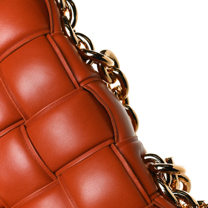 Bottega Veneta Lambskin Maxi Intreccio Padded Chain Cassette Crossbody Bag Maple 13 of 17