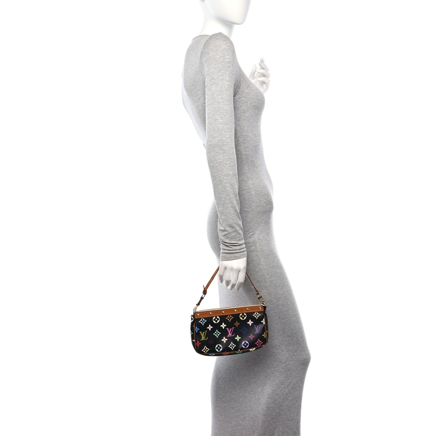 Monogram Multicolor Pochette Accessories Black