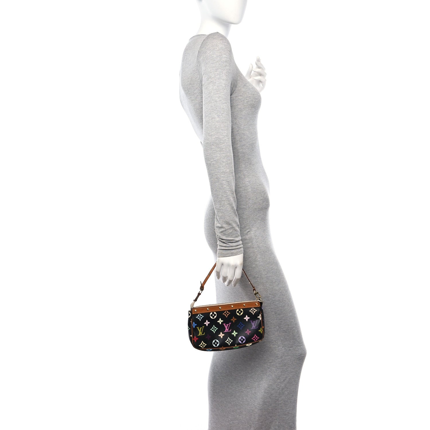 Louis Vuitton Monogram Multicolor Pochette Accessories Black 2 of 12