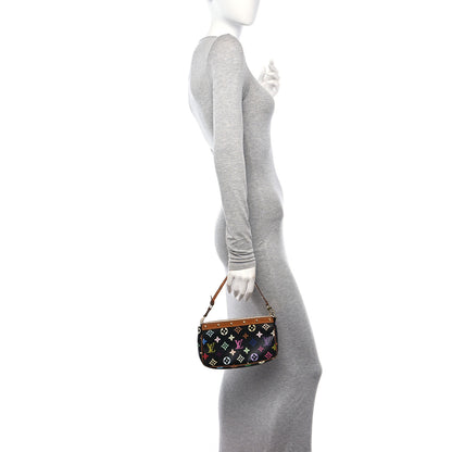 Louis Vuitton Monogram Multicolor Pochette Accessories Black 2 of 12