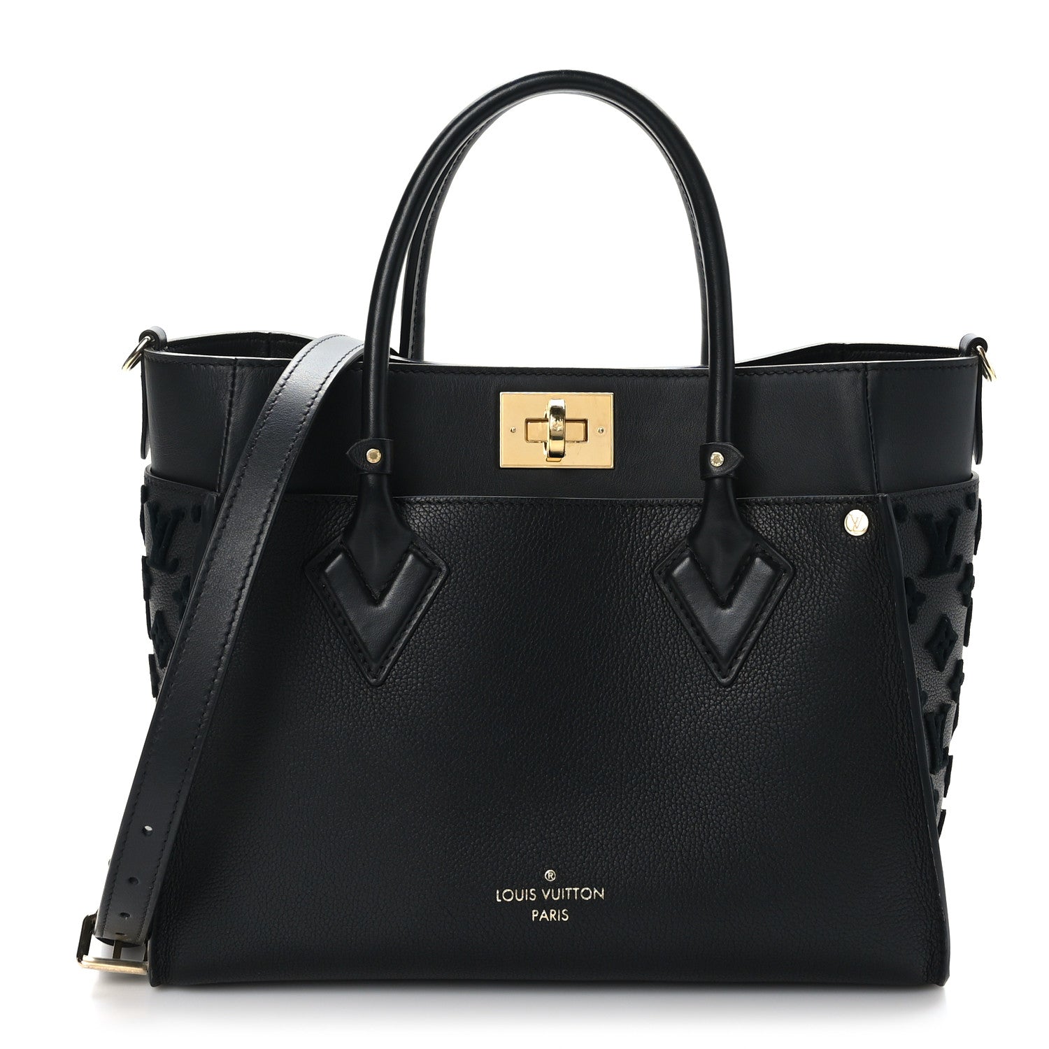 Louis Vuitton Calfskin Monogram Tufting On My Side Black 1 of 9