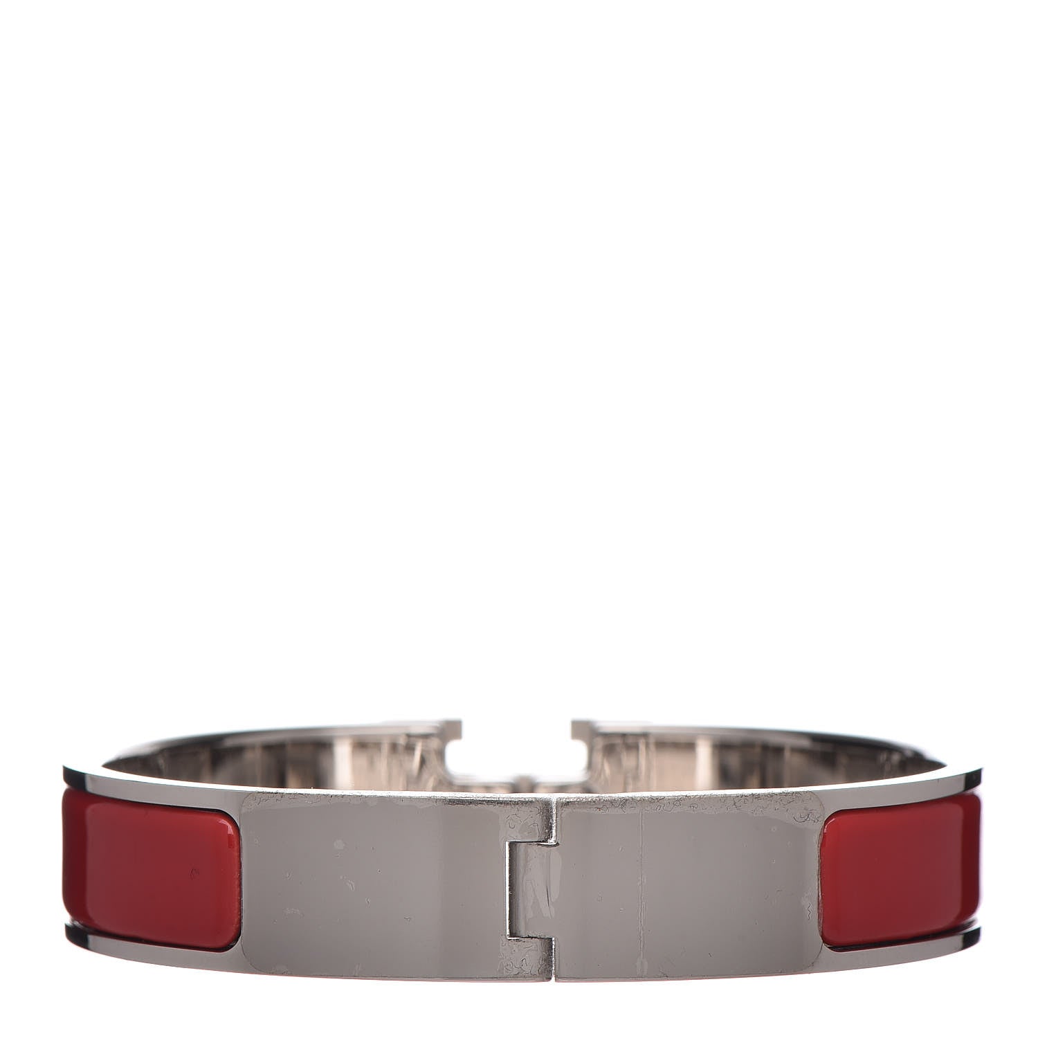 Hermes Enamel Narrow Clic Clac H Bracelet PM Rouge Amarante 3 of 10
