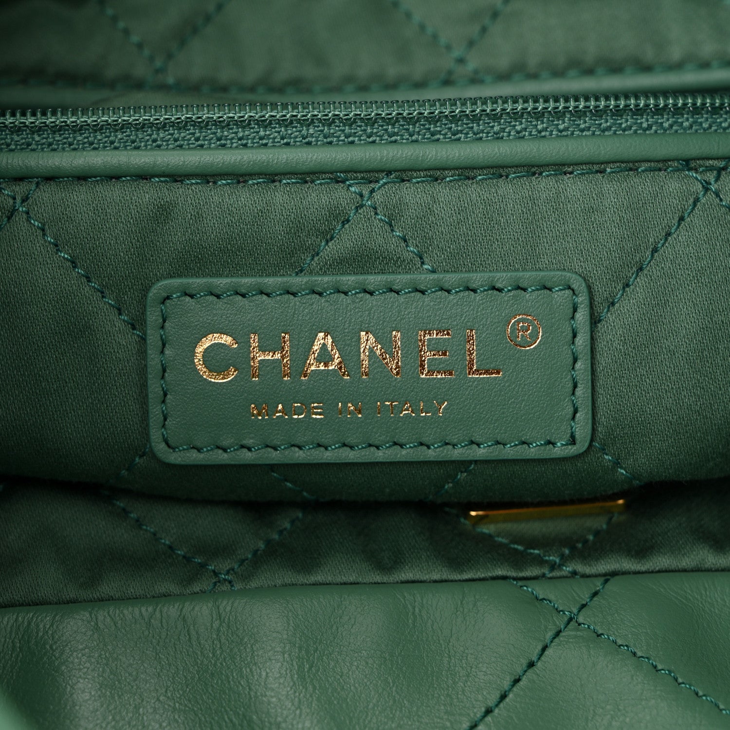 Chanel Shiny Calfskin Quilted Chanel 22 Light Green 7 of 11