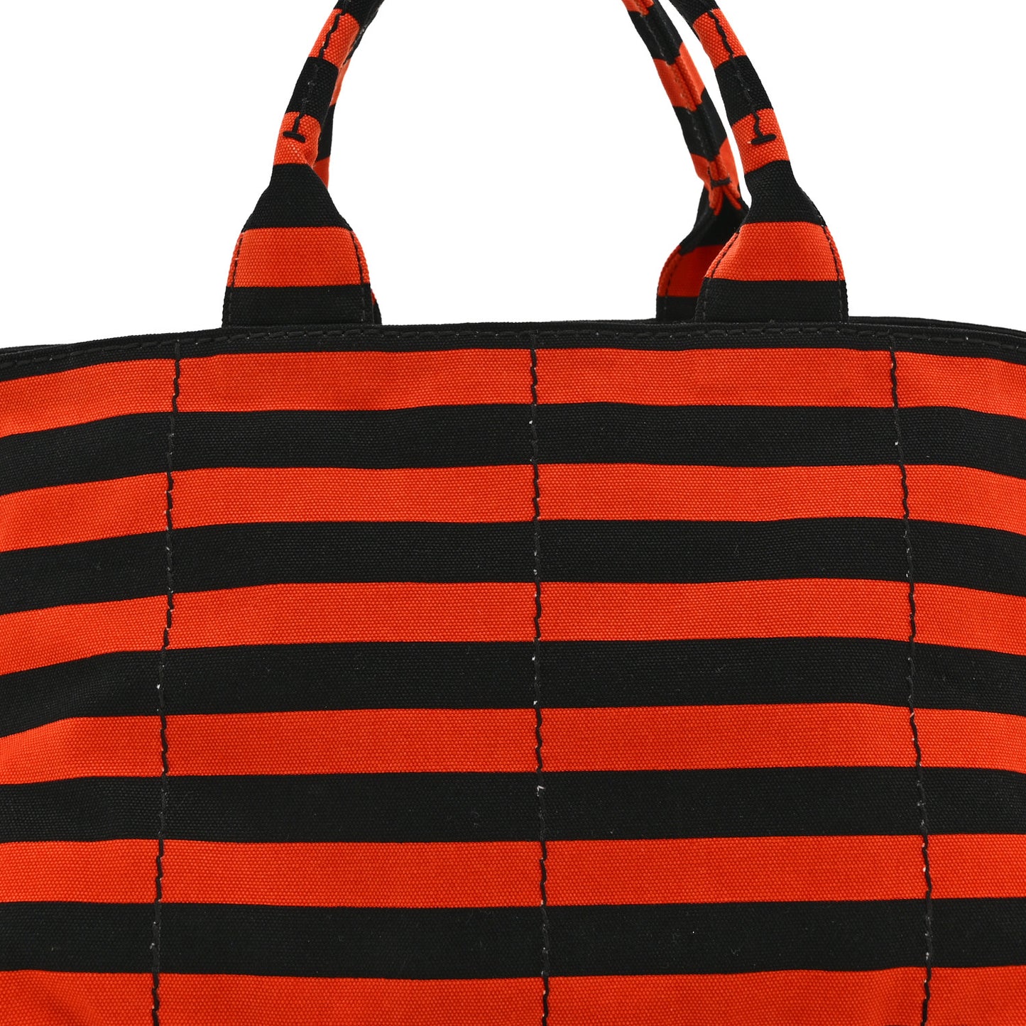 Canapa Striped Tote Arancio