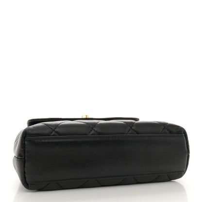 Chanel Lambskin Quilted Mini Flap Waist Belt Bag Black 4 of 12
