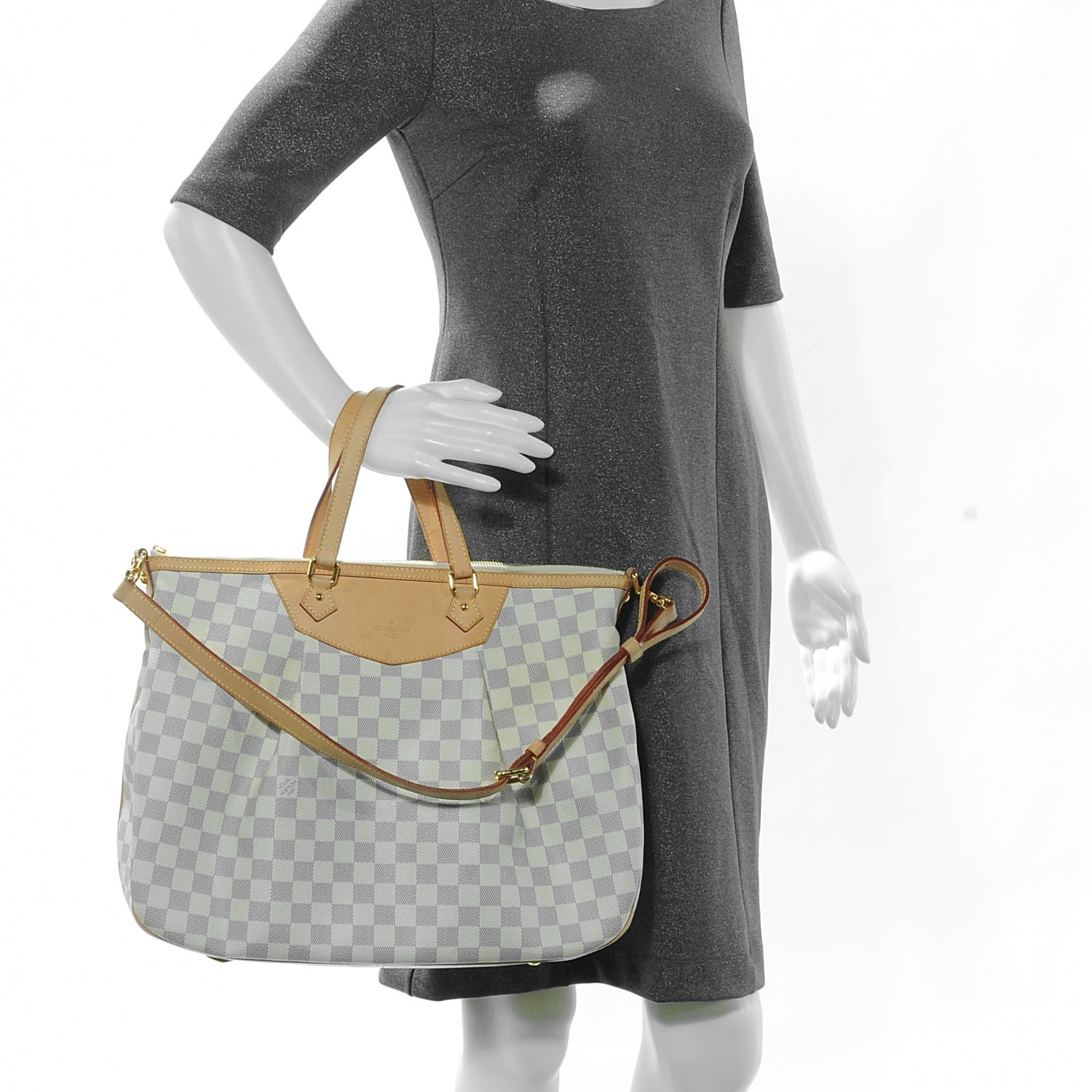 Louis Vuitton Damier Azur Siracusa GM 2 of 9