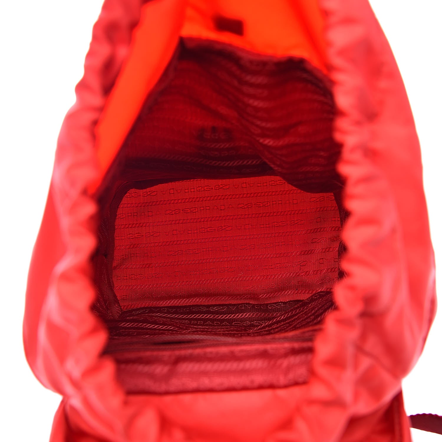 Prada Tessuto Nylon Vela Saffiano Mini Single Snap Buckle Backpack Rosso 5 of 10