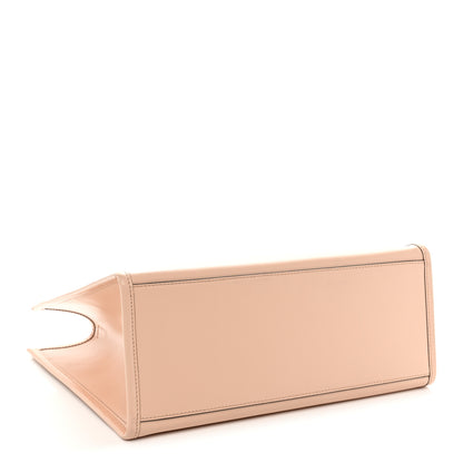 Fendi Vitello King Plexiglass Logo Embossed Medium Fendi Sunshine Shopper Tote Light Rose 4 of 10