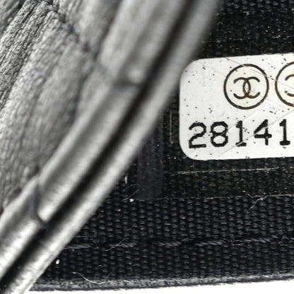 Chanel Lambskin Quilted Small Graffiti Compact Wallet Black 9 of 9