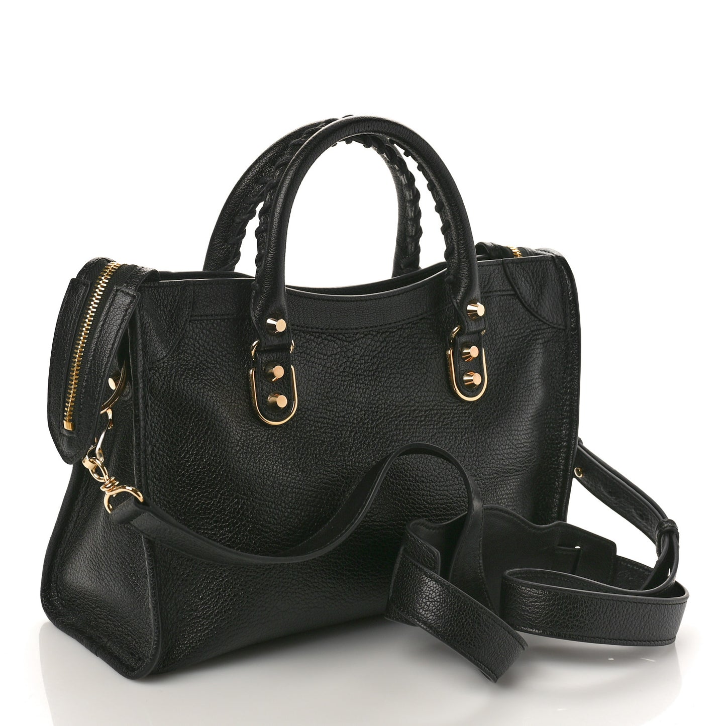 Chevre Gold Metallic Edge Hardware S City Black